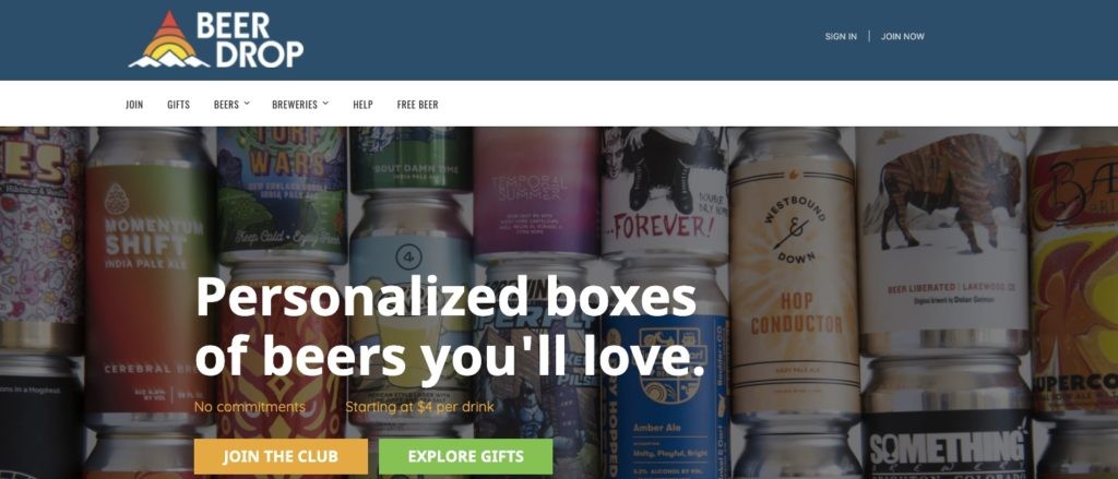 Beer Drop Homepage