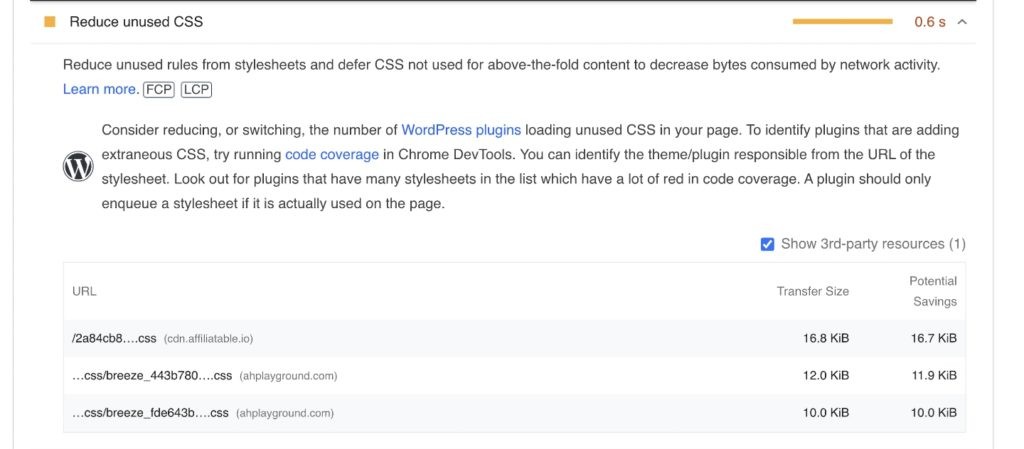 Breeze Test Unused Css