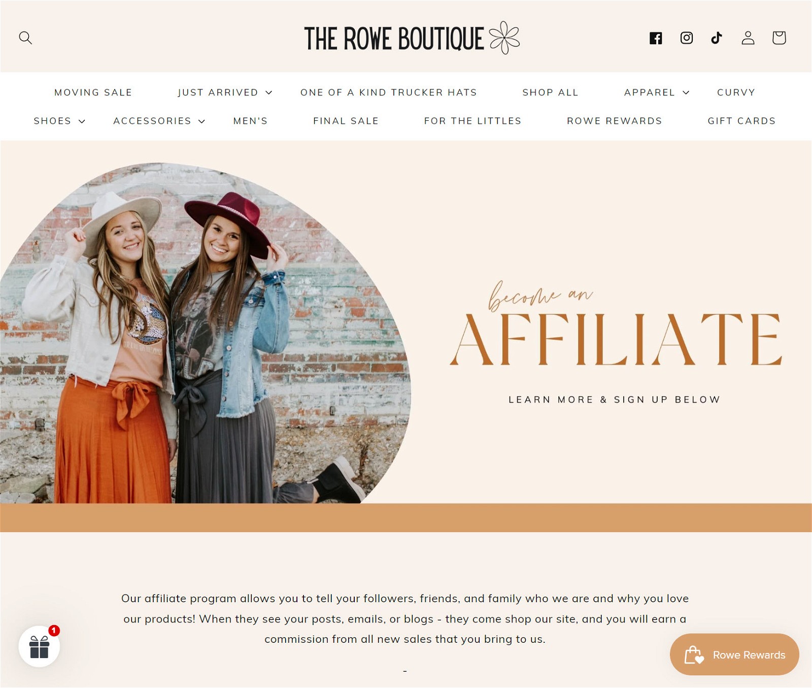 The Rowe Boutique Affiliate Program
