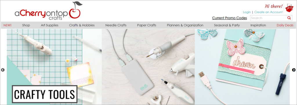 A Cherry On Top Homepage Screenshot