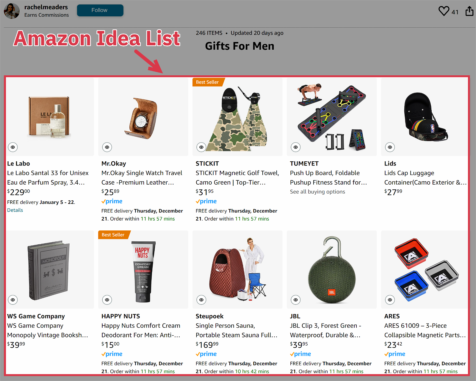 Amazon Idea List