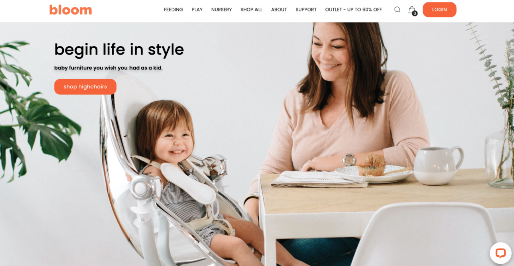 bloom homepage