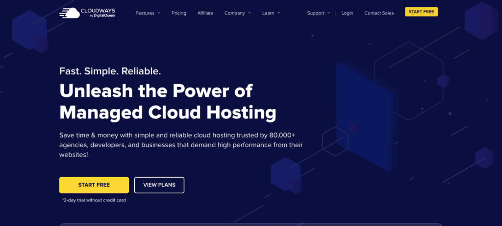 Cloudways Homepage