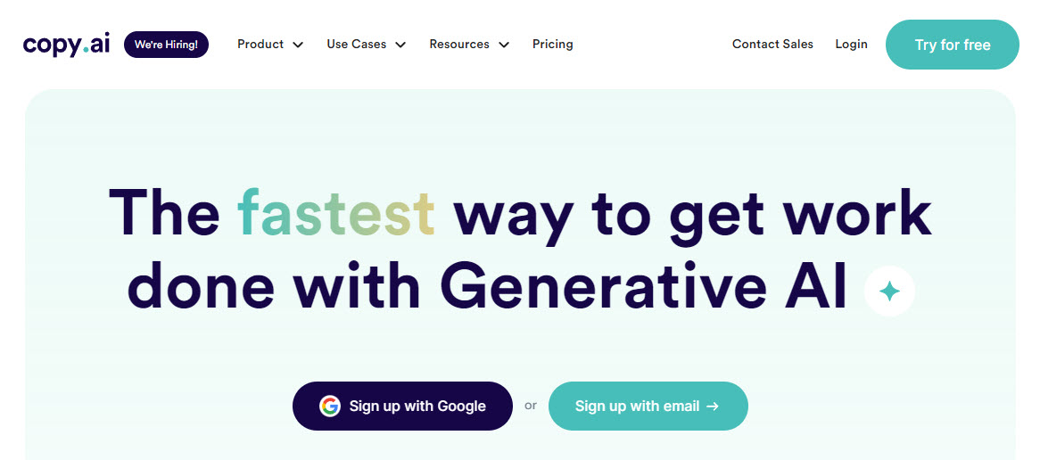 Copy AI website