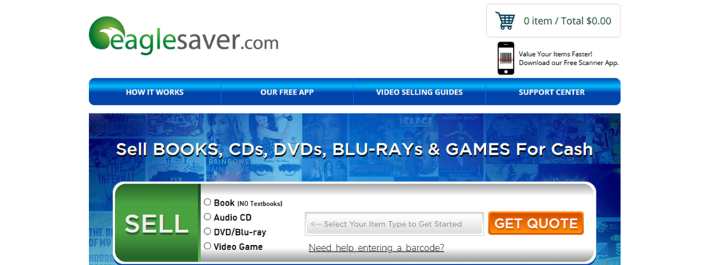 Eagle Saver Homepage Screenshot
