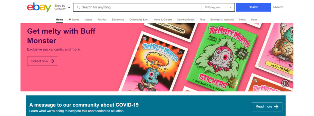 Ebay Homepage Screenshot