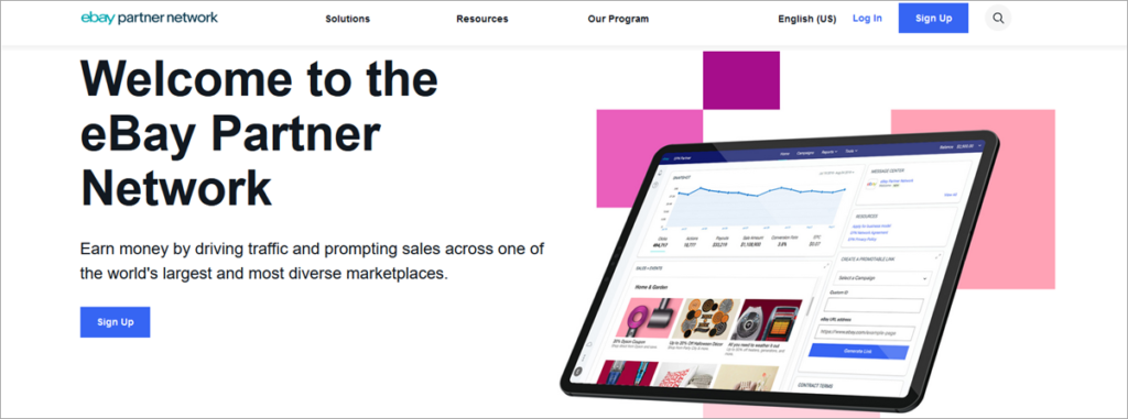 Ebay Partner Network Homepage