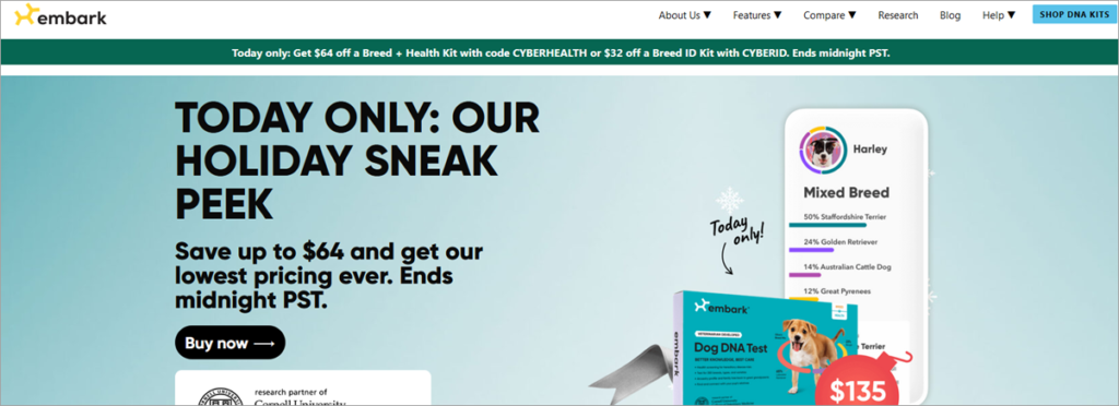 Embark Homepage Screenshot