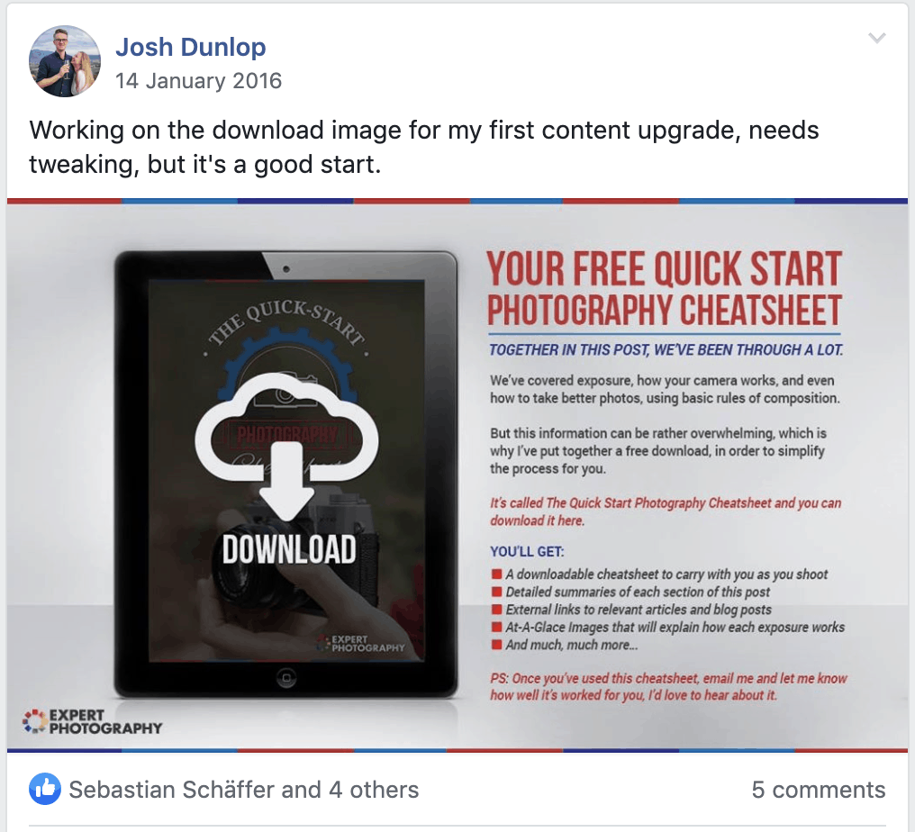 Josh Content Upgrade