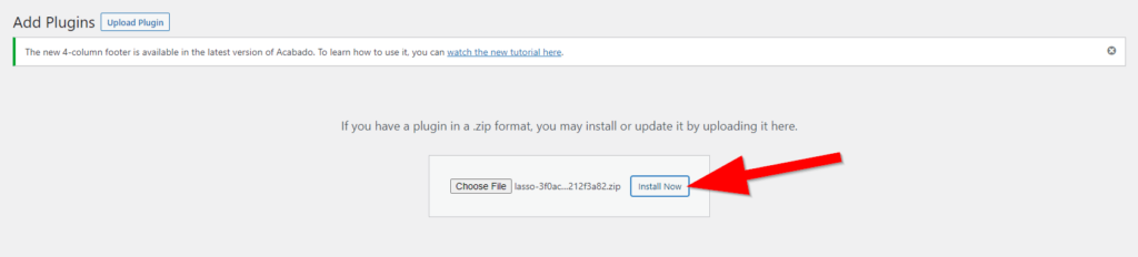 lasso wordpress installation