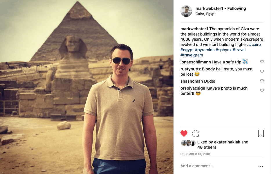 Mark in Egypt