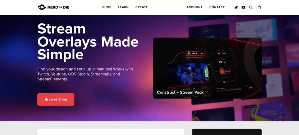 nerd or die homepage