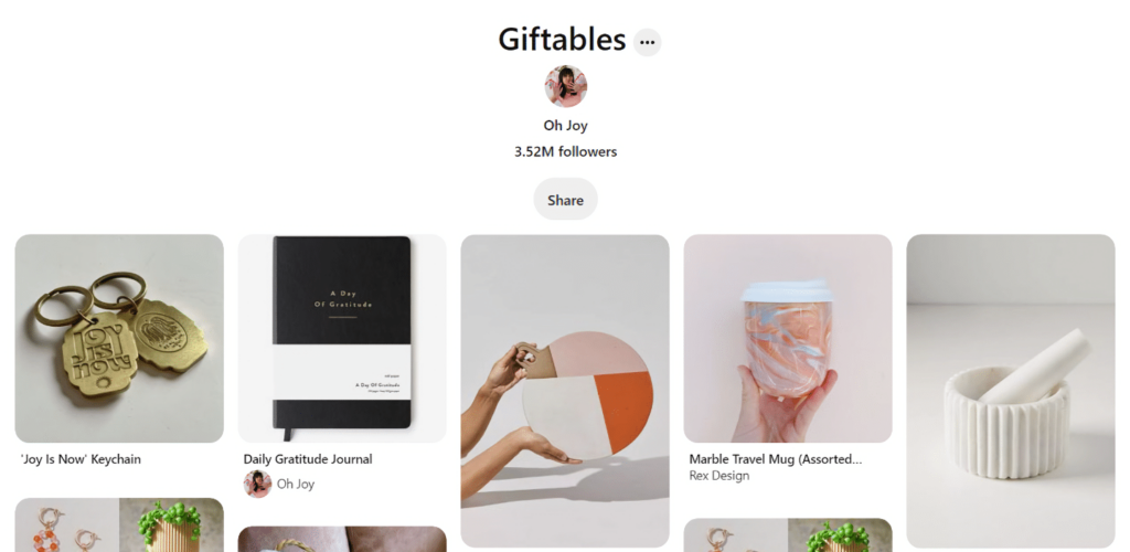 oh joy giftables pinterest board