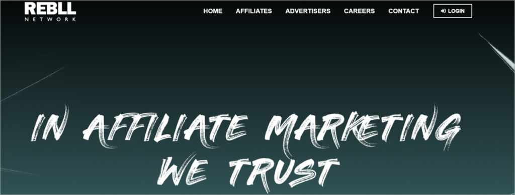 Rebll Network Homepage Screenshot