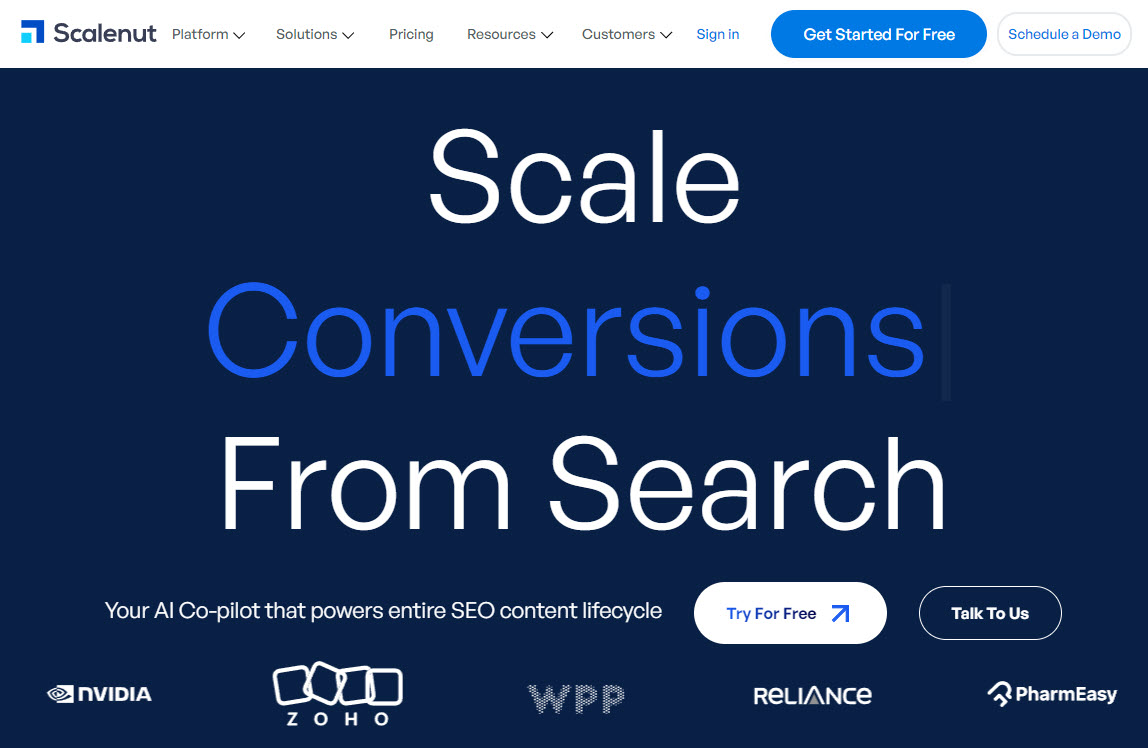 Scalenut website