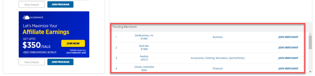 Shareasale Trending Merchants