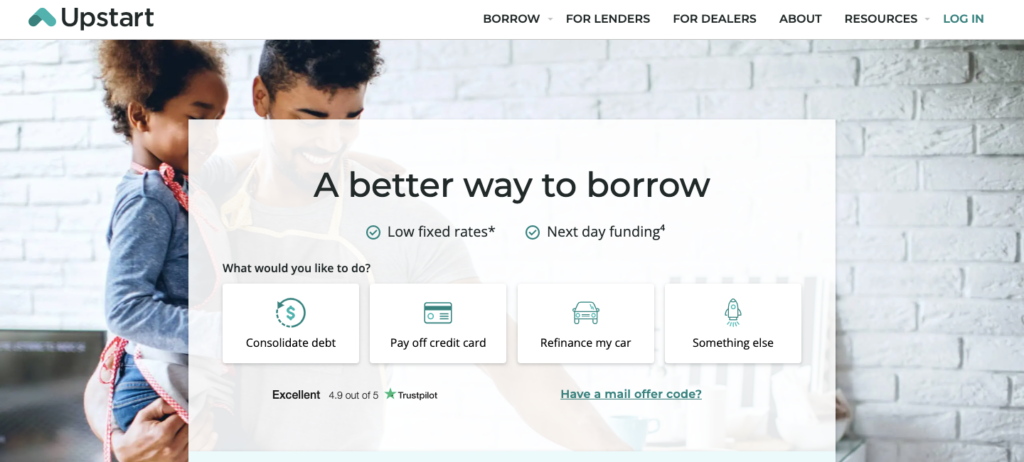 upstart homepage