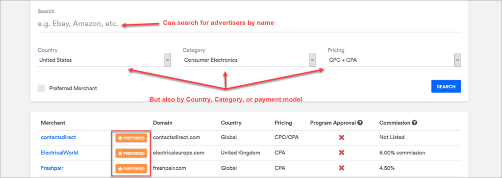 Viglink Affiliate Programs Search